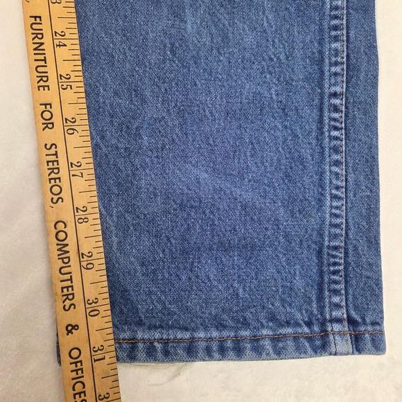 Wrangler Jeans Mens 28x32 Blue Denim Cowboy Cut Straight Leg Made in USA 13MWZ - Picture 3 of 8